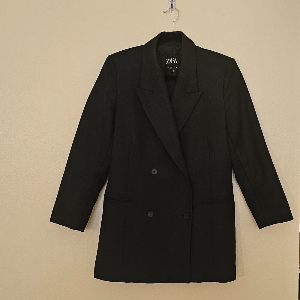 Oversized Navy Zara Blazer